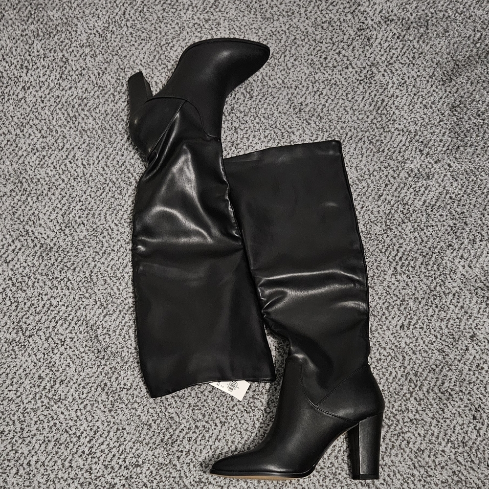NWT: Express Soft Vegan Leather Knee Boots - Size 9